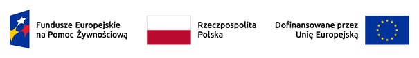Fundusze Europejskie na Pomoc Żywnościową, Rzeczpospolita Polska, Dofinansowano przez unię Europejską,