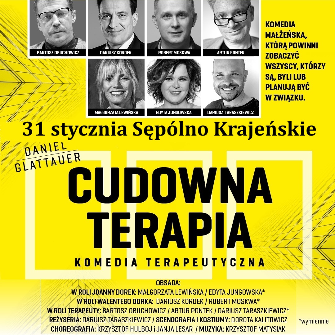 Spektakl „Cudowna terapia” w CKIS w Sępólnie Krajeńskim Spektakl „Cudowna terapia” w CKIS w Sępólnie Krajeńskim
