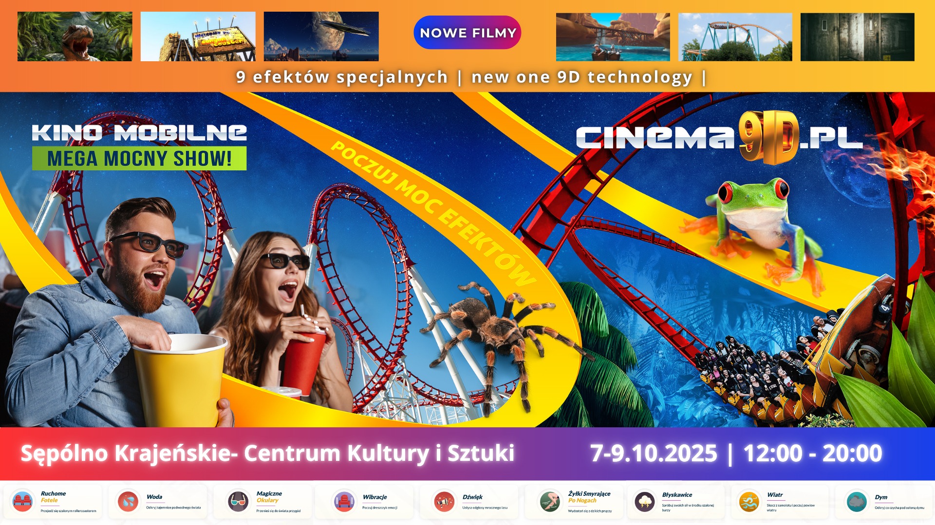 Kino Mobilne 9D - Przeżyj kino, jakiego jeszcze nie było! Kino Mobilne 9D - Przeżyj kino, jakiego jeszcze nie było!